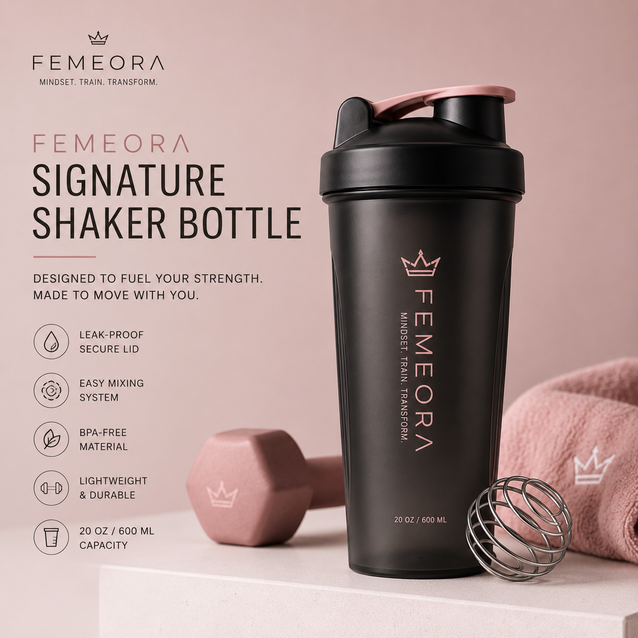 Femeora Signature Shaker Bottle 3