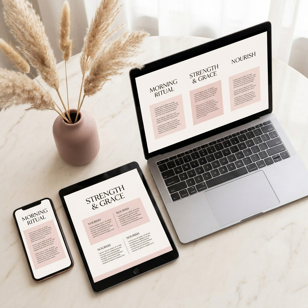 Femeaora premium device mockup - phone tablet laptop